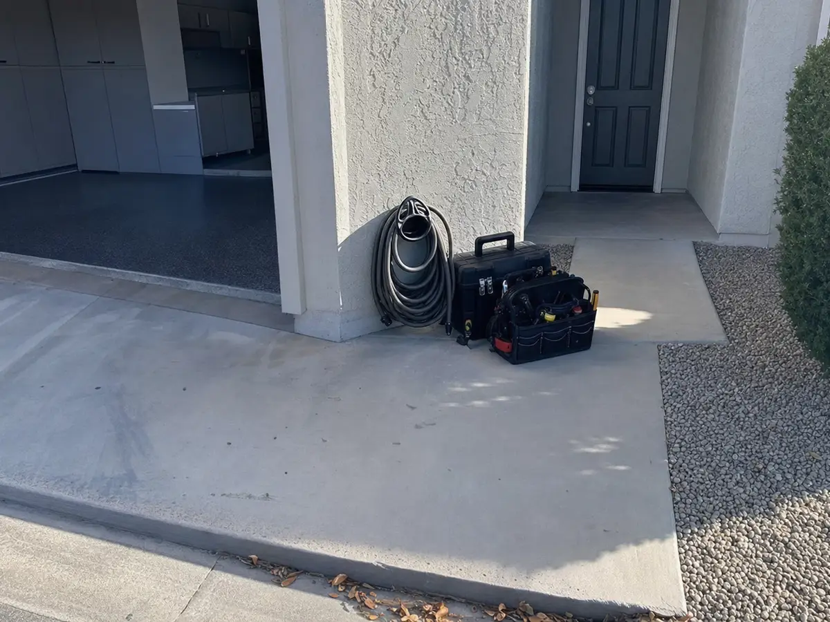 Freshly cleaned carpet with the furniture back in place — completed job in Mission Hills, CA
